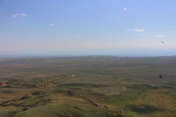 David Gareja overlooking Azerbaijan